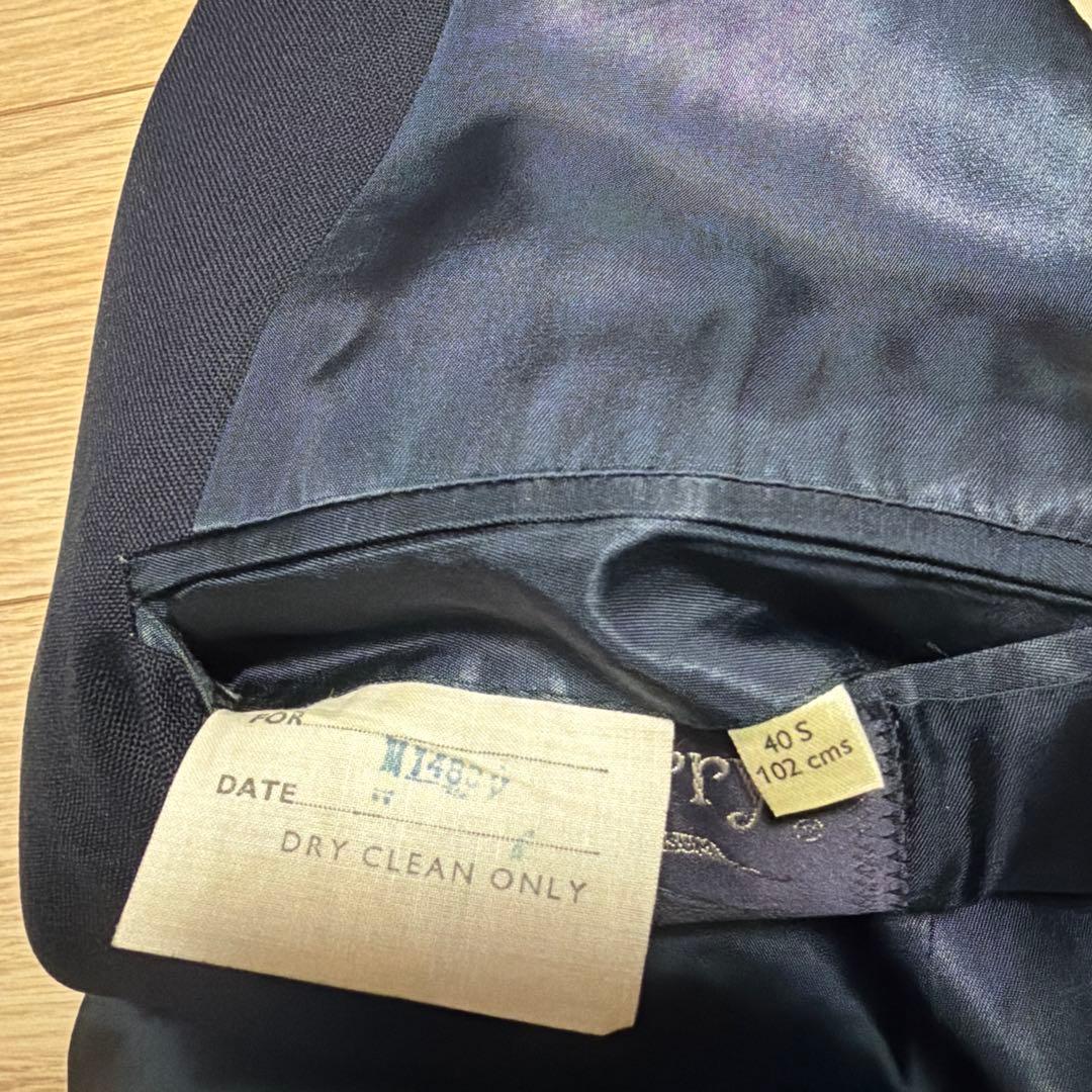 大人気　BURBERRY バーバリー 紺ブレ　金ボタン　ブレザー　英国製