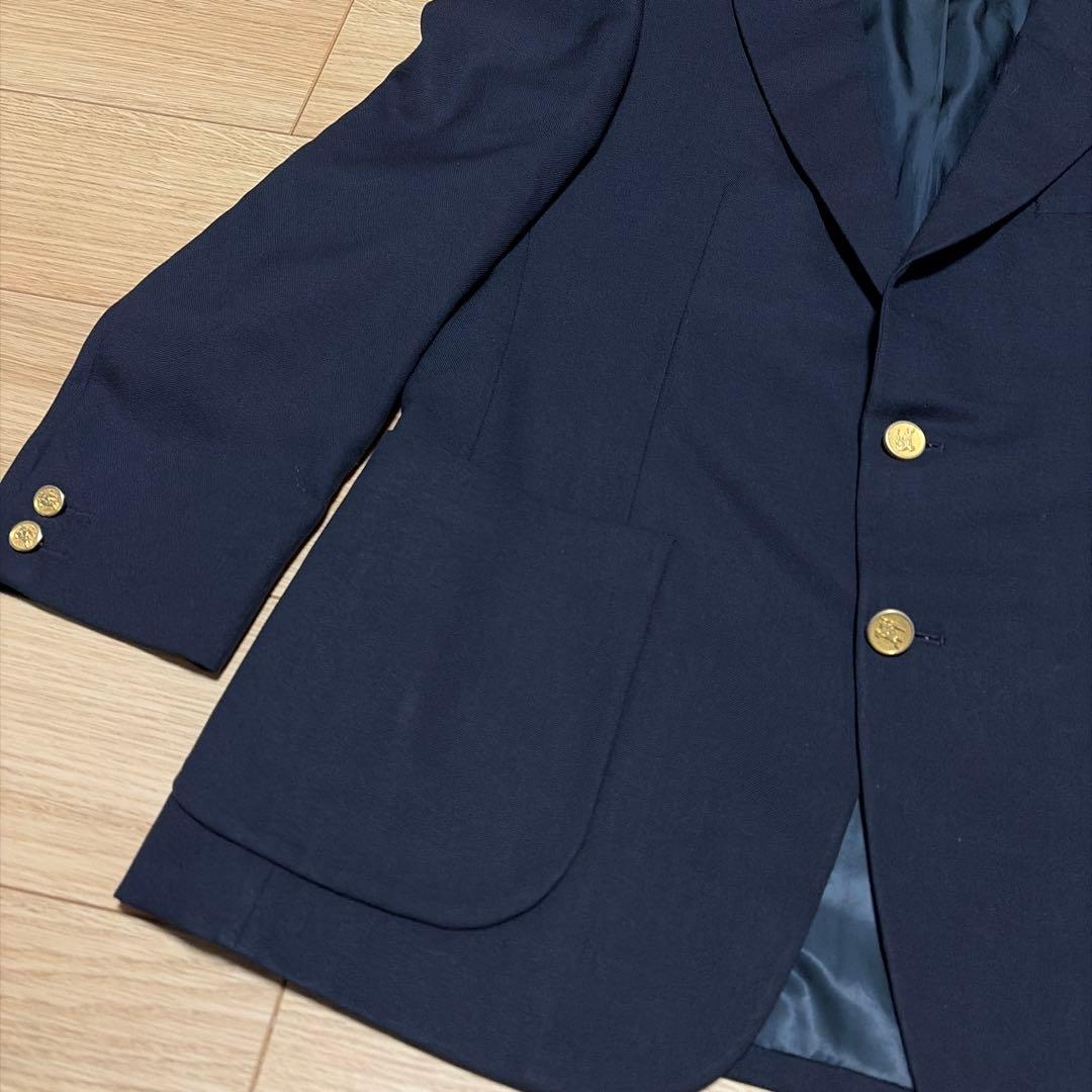 大人気　BURBERRY バーバリー 紺ブレ　金ボタン　ブレザー　英国製