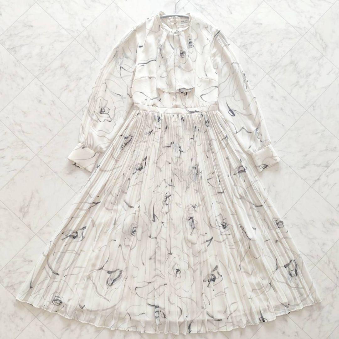 CELFORD×HANAEMORI 蝶ネクタイ付きプリーツワンピース