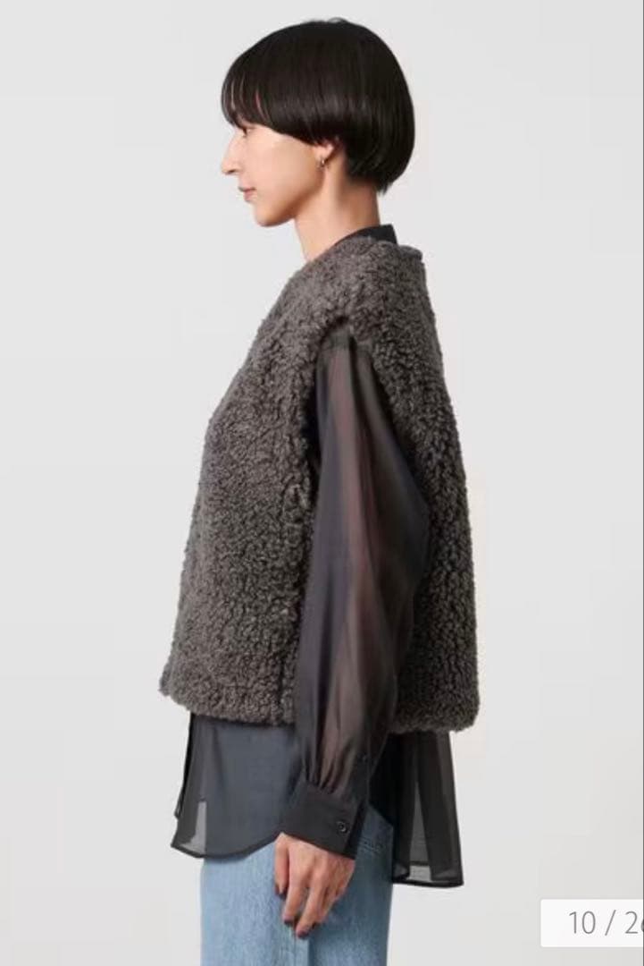 UNITED ARROWS ファーライク ボア ベスト