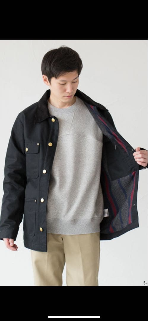 Carhartt ブラック チョアコート　カバーオール　デトロイト　アクティブ