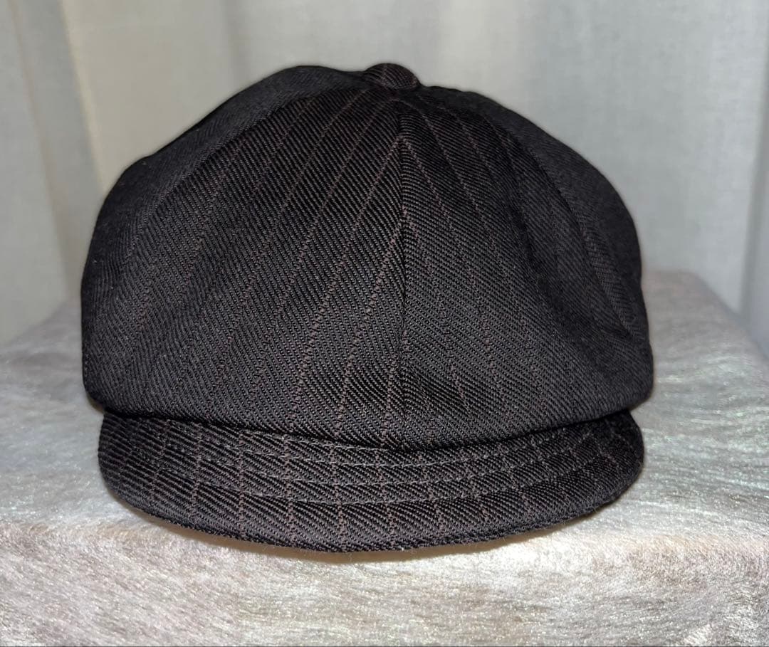 S ダッパーズ キャスケット1207ブラウンストライプ 綿スベリ