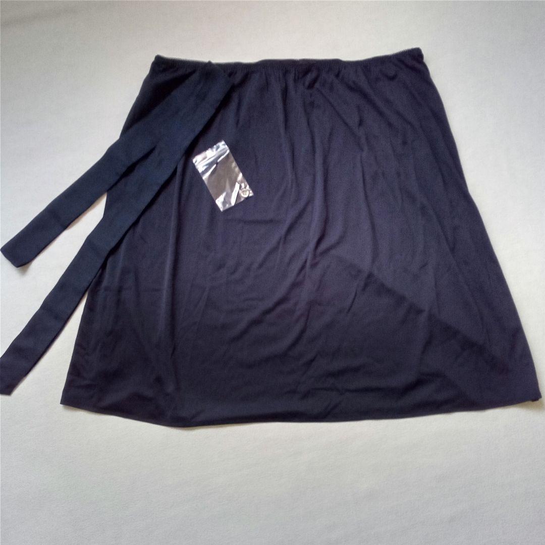 【23区 46】シルク混 2WAYロングワンピース 羽織可 ネイビー XXL