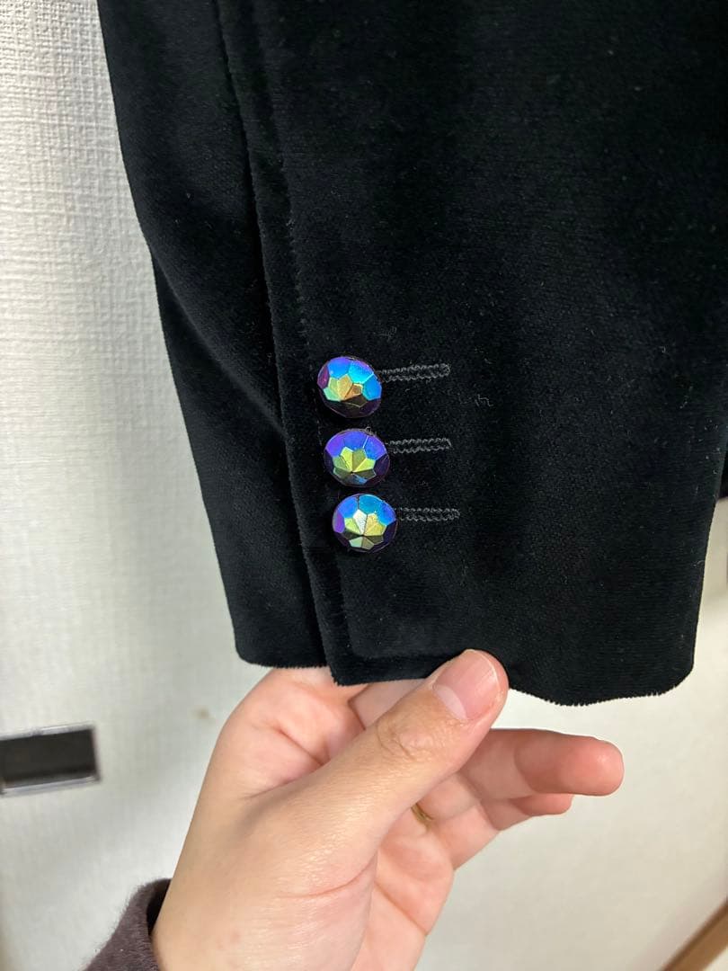 【極美品】ETRO エトロ ベルベットジャケット 裏地ペイズリー 希少ボタン