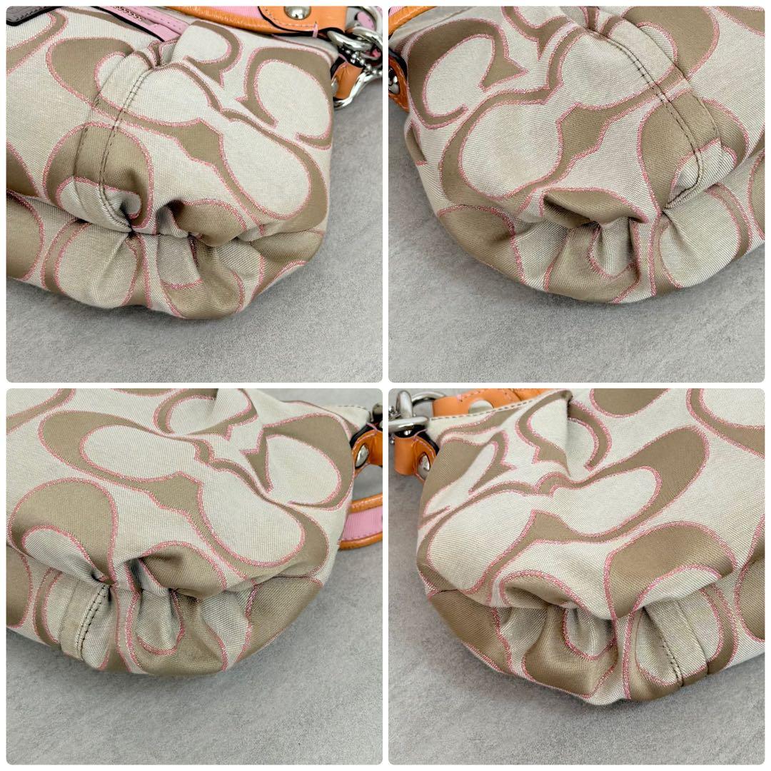 COACH 2way バッグ ポピーシグネチャーサティーンルレックスグルーヴィー