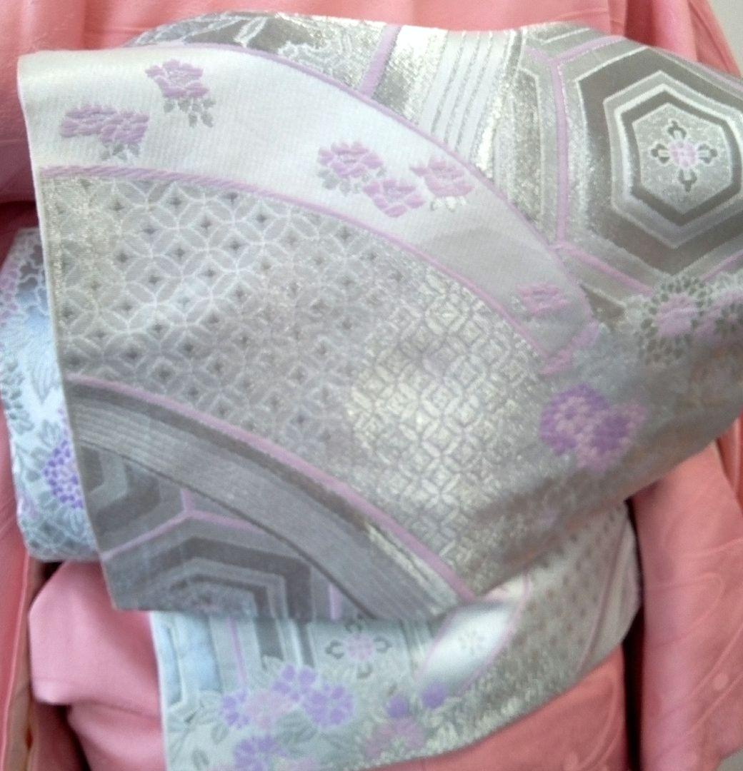 袋帯　二重太鼓　簡単3分着付　一部仕立(切らないで制作)　簡単作り帯