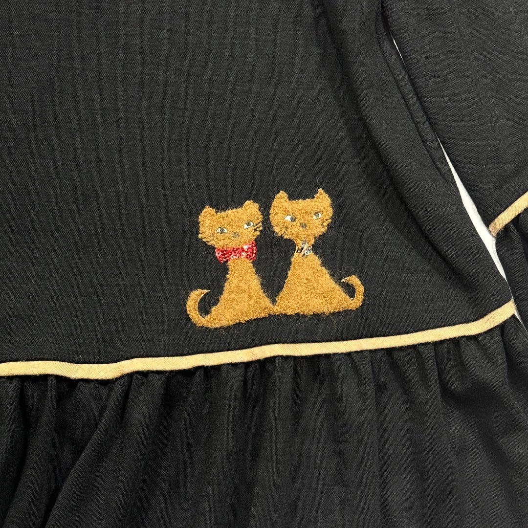 【現行】エムズグレイシー チュニック カップル猫 りぼん ギャザー