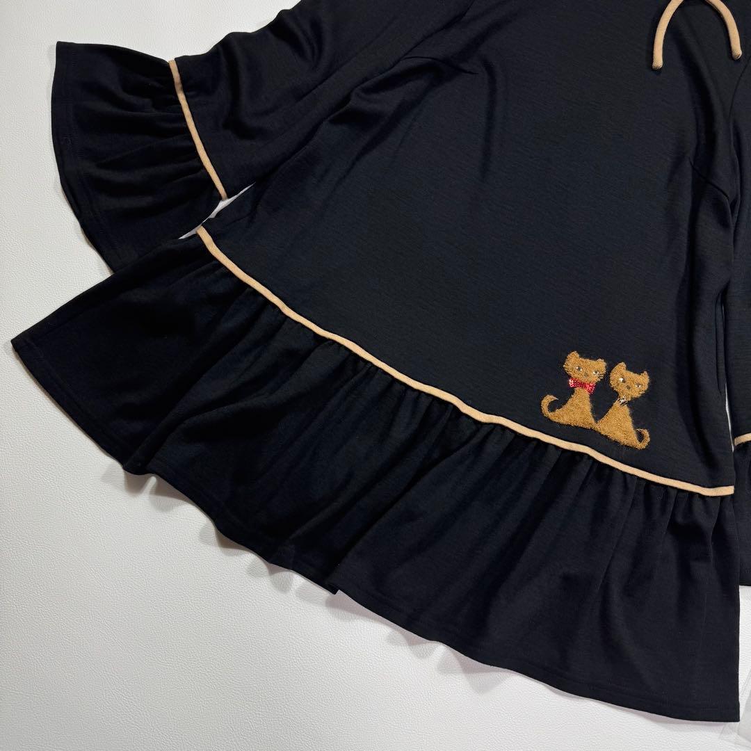 【現行】エムズグレイシー チュニック カップル猫 りぼん ギャザー