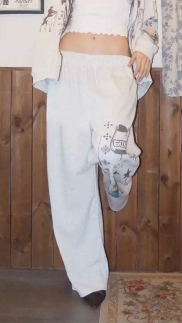 パンツ TOOMUCHTAX PRINTED WAFFLE PANTS