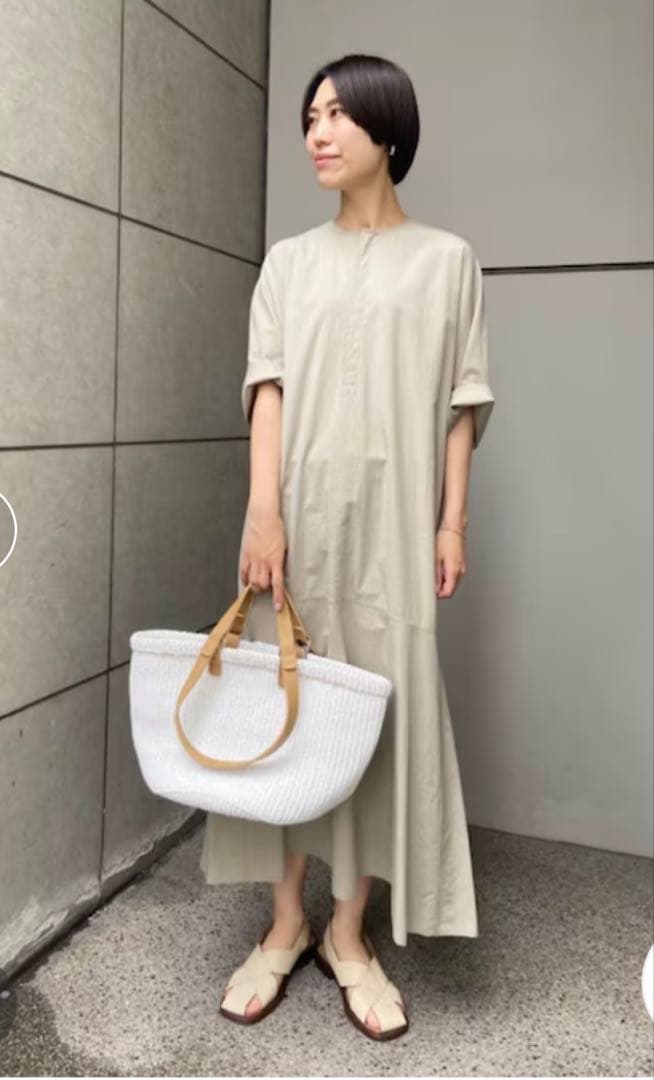 ちゃー Bucket Baggage ホワイトバケットバッグ