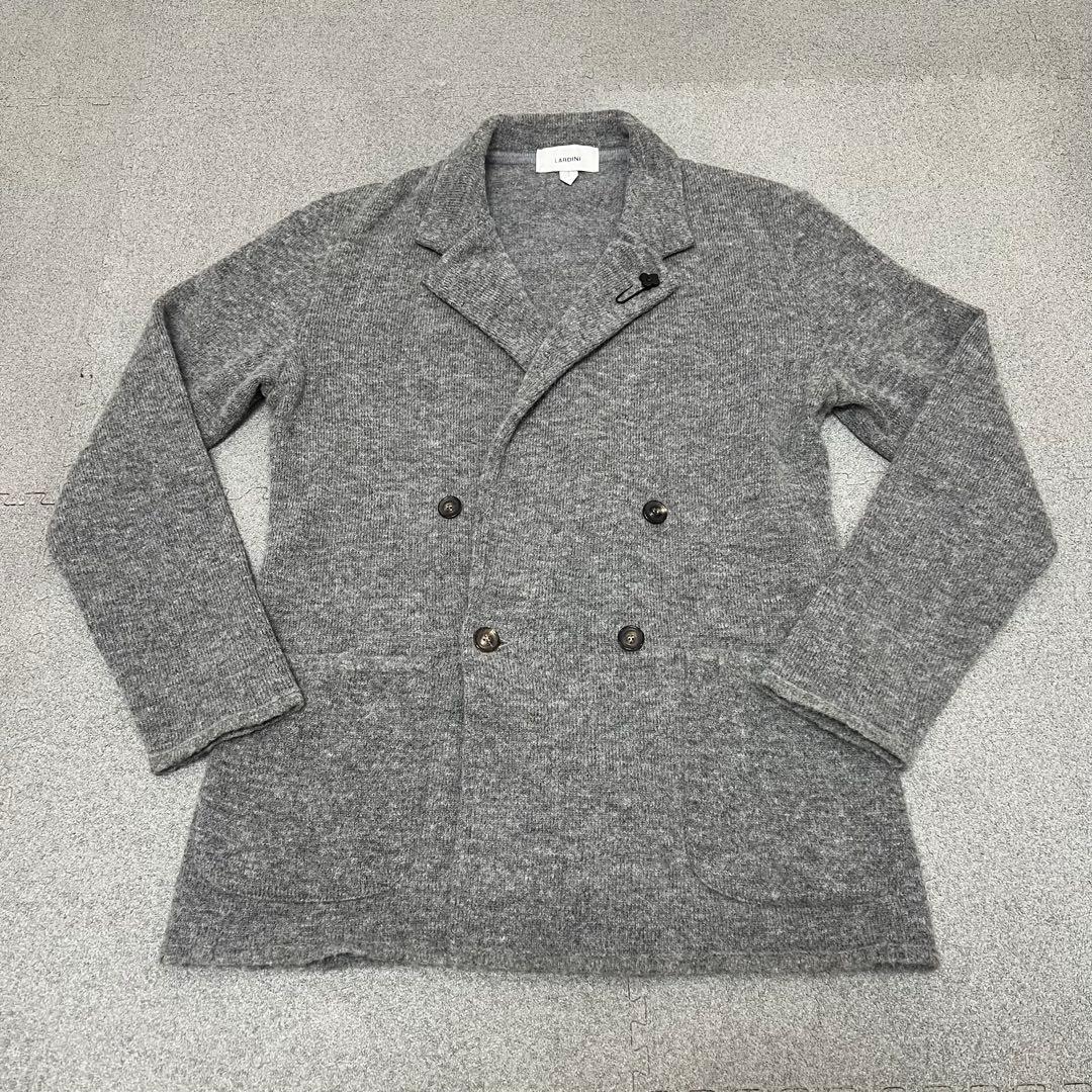 【極美品】LARDINI ラルディーニ アルパカウール ニットジャケット ダブル