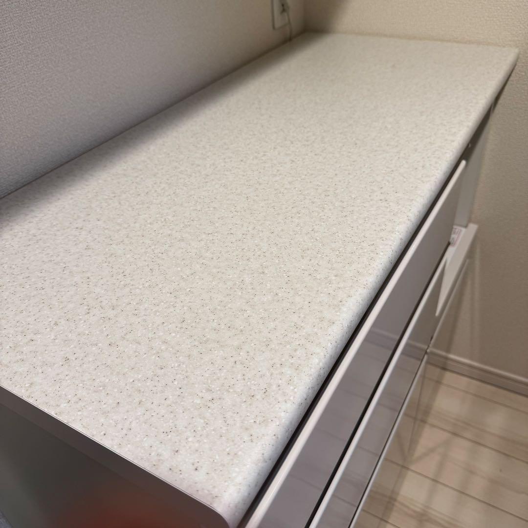 ニトリ キッチンボード キッチンカウンター アルミナ 幅100cm ホワイト