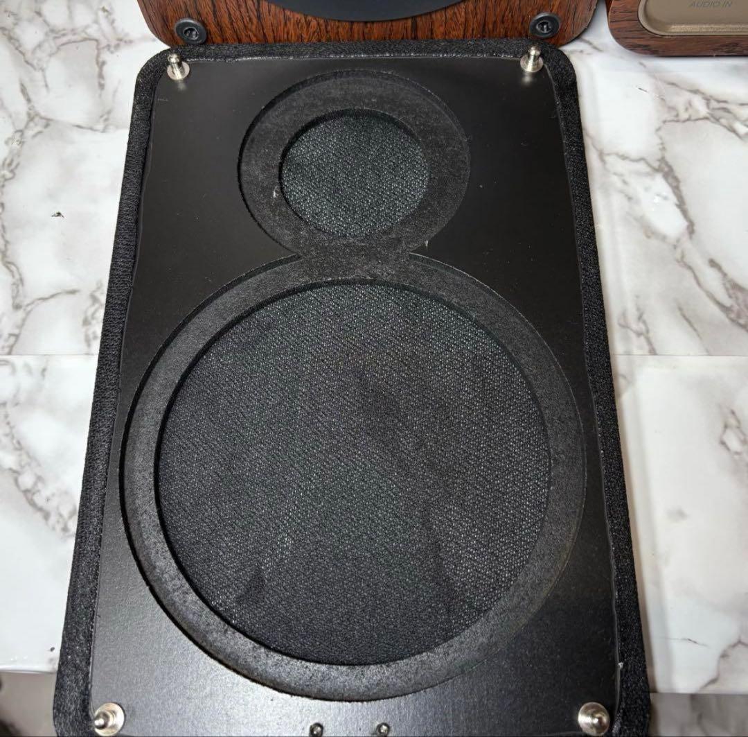 美品　SMC-300BT 真空管ハイブリッドアンプ搭載 ステレオ　木目　ブラウン