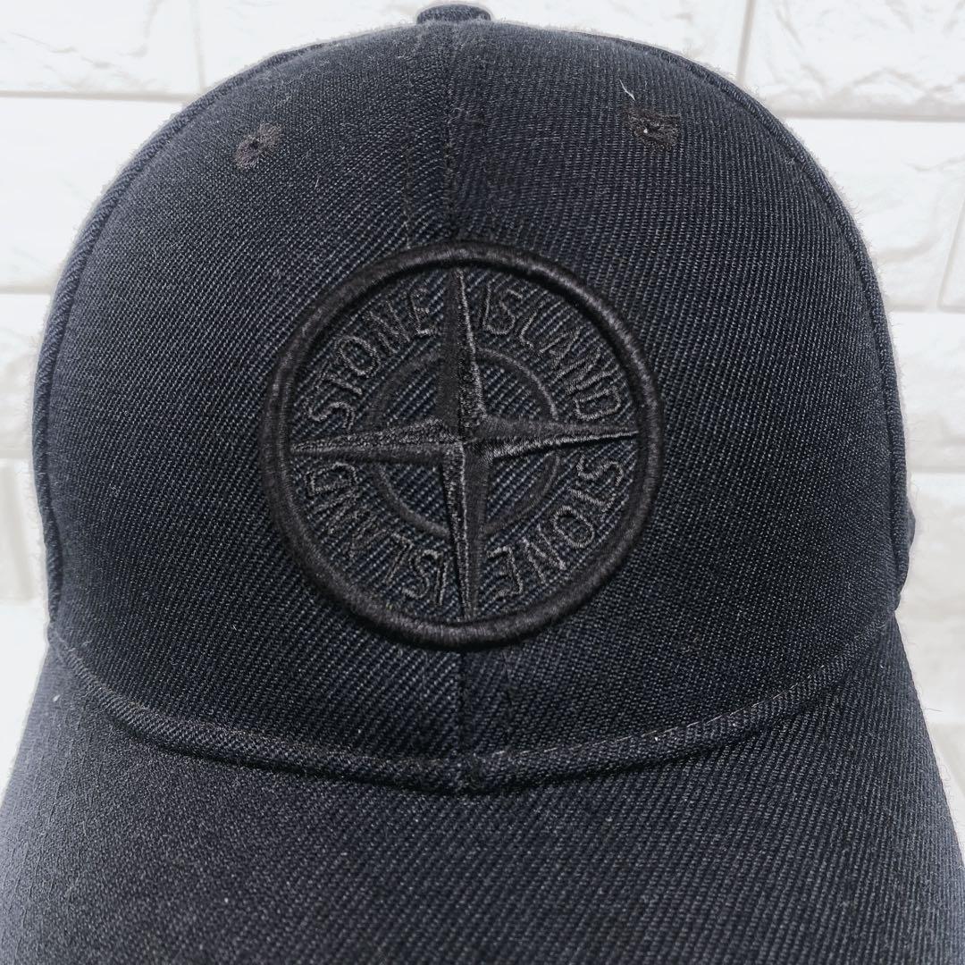 STONE  刺繍ロゴ ベースボールキャップ　ブラック L