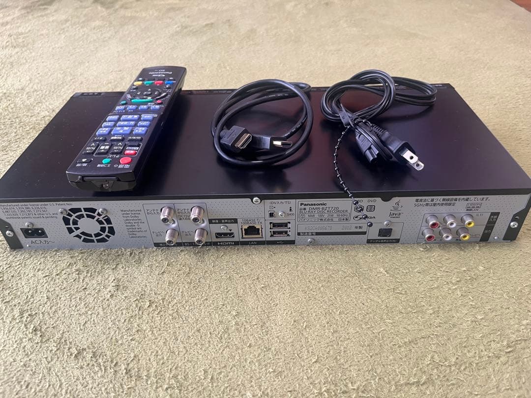 Panasonic ブルーレイ DIGA DMR-BZT720-K