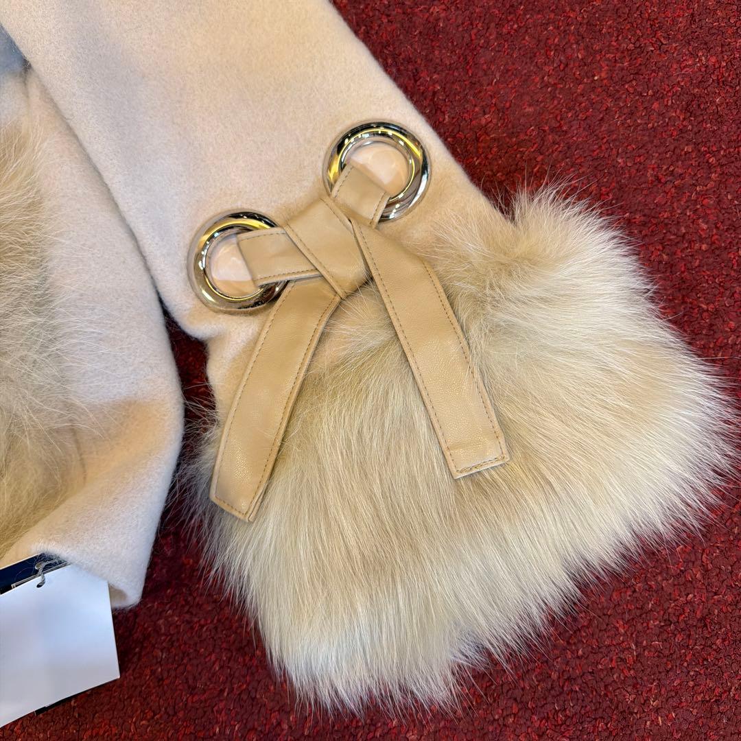 【値下げ交渉可】 FENNELフェンネルリボン袖ファーアクセントショートコート