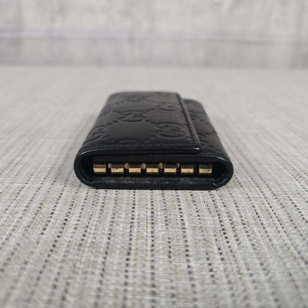 極美品　GUCCI　グッチ　6連　キーケース　グッチシマ　シマライン　レザー