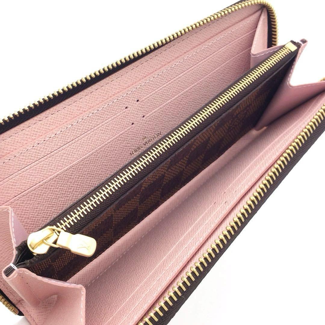 ルイヴィトン ダミエ 長財布 ポルトフォイユ クレマンス ローズバレリーヌ