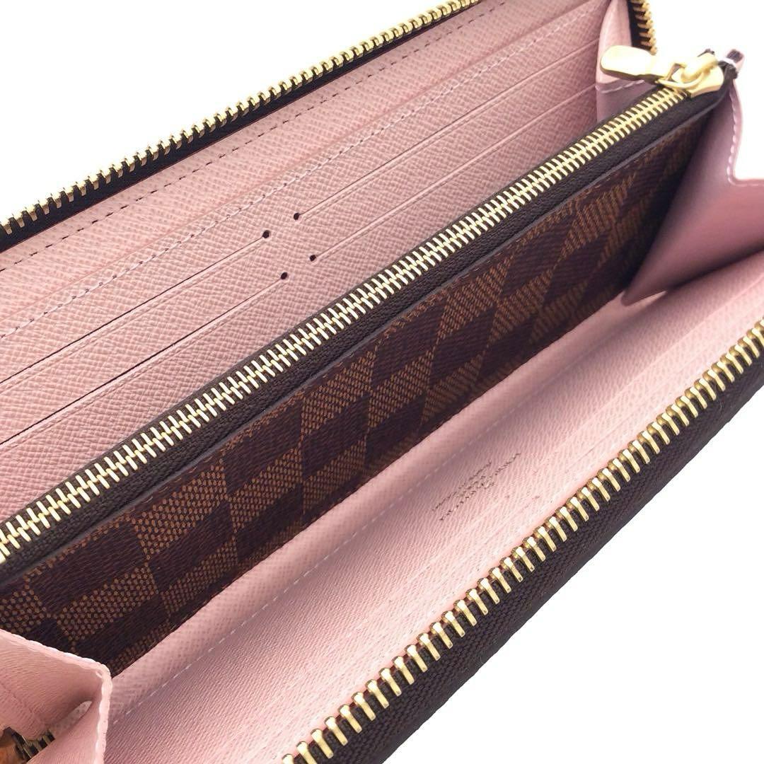 ルイヴィトン ダミエ 長財布 ポルトフォイユ クレマンス ローズバレリーヌ