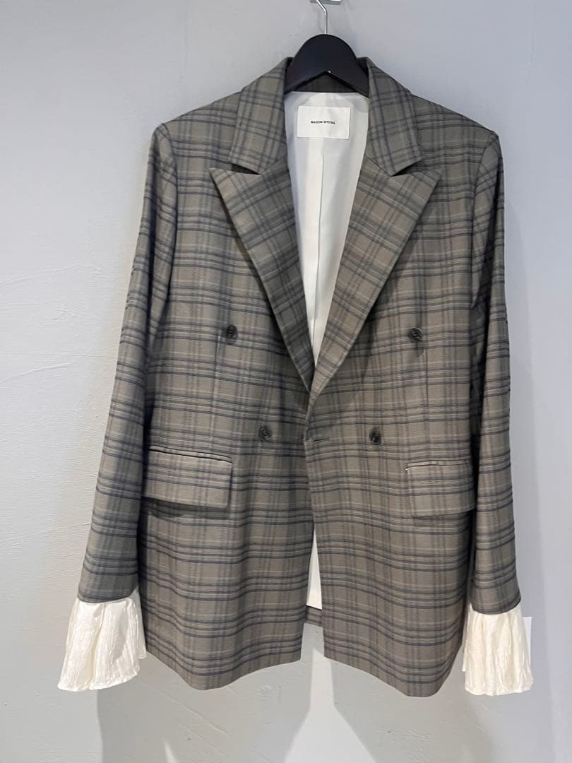 MAISON SPECIAL チェック柄 テーラードジャケット