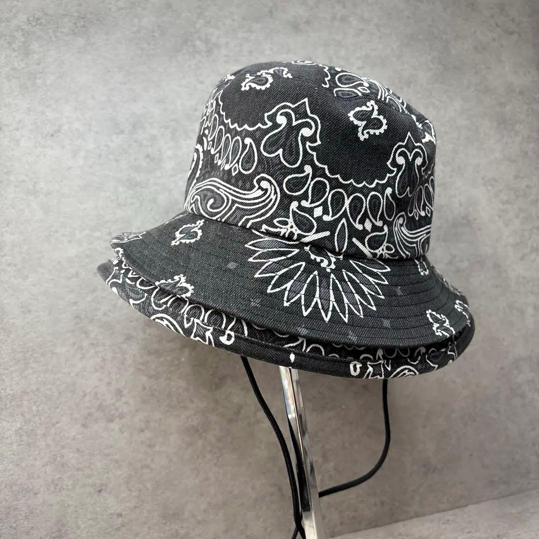 美品！Sacai サカイBANDANA バンダナ ダブルブリム バケットハット