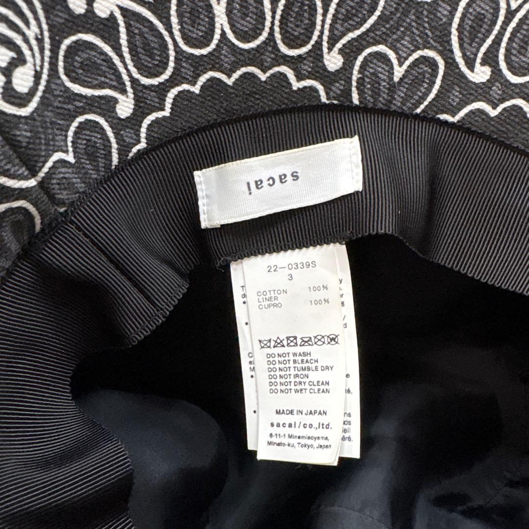 美品！Sacai サカイBANDANA バンダナ ダブルブリム バケットハット