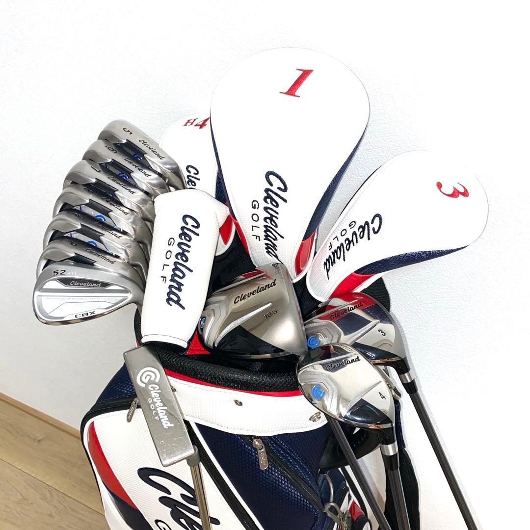良品☆クリーブランド メンズゴルフクラブ セット☆初心者 キャディバッグ付 R右