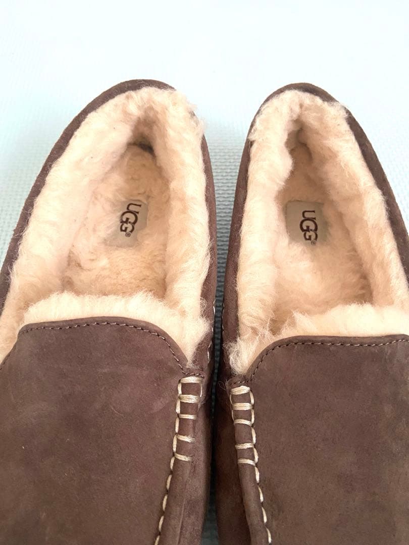 25cm UGG アンスレー モカシン シープスキン チョコレート