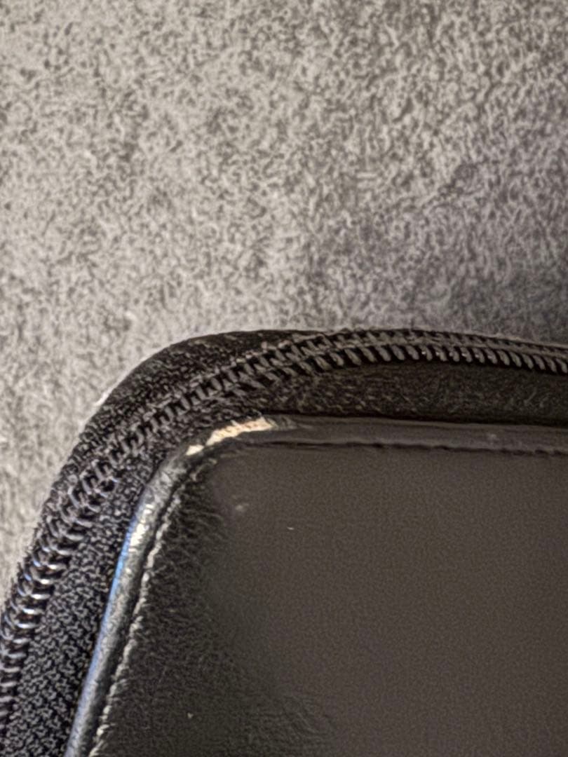 makotoシャネル カメリア ラウンドファスナー 長財布 ブラック