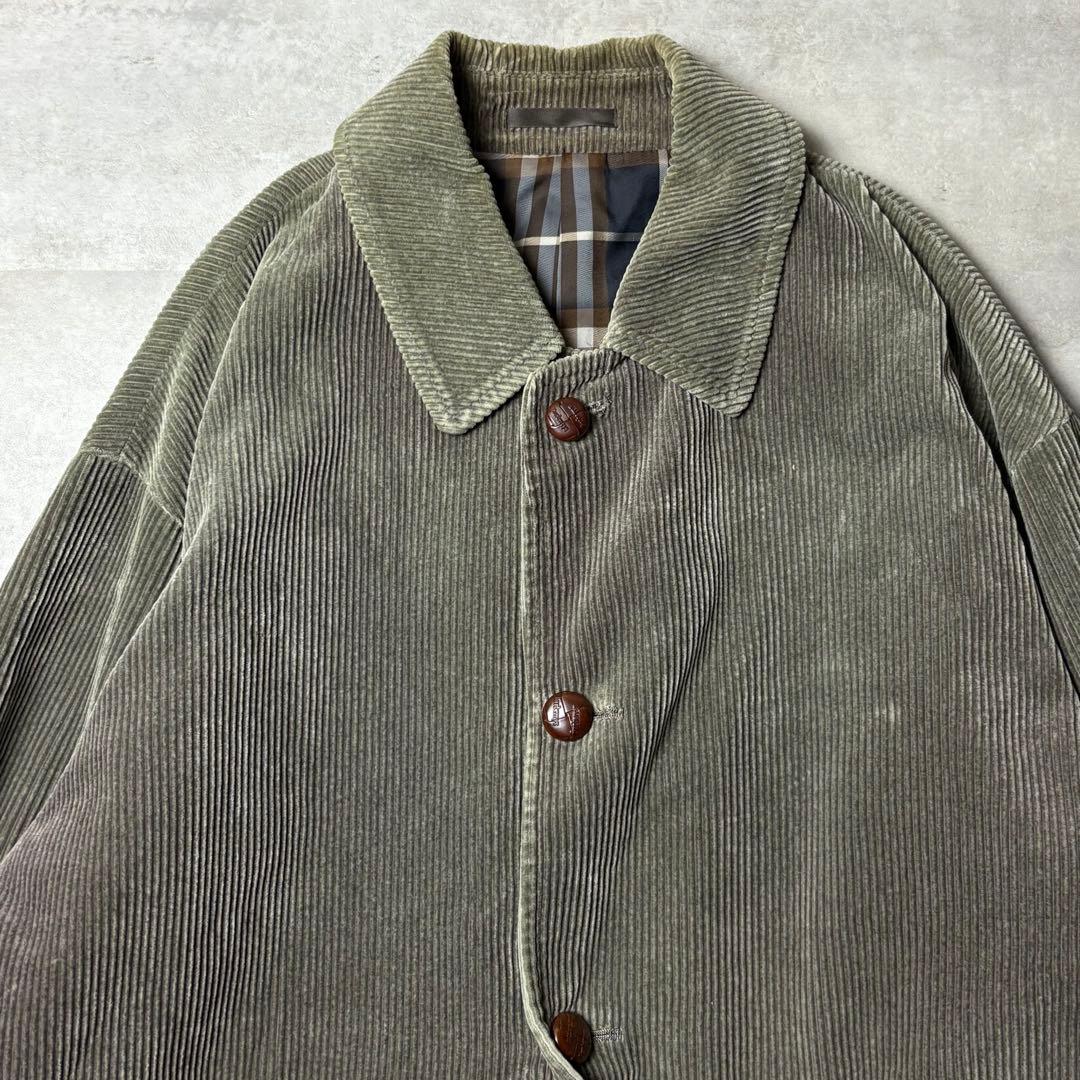 80s Burberry's バーバリー コーデュロイ 太畝 ハーフコート