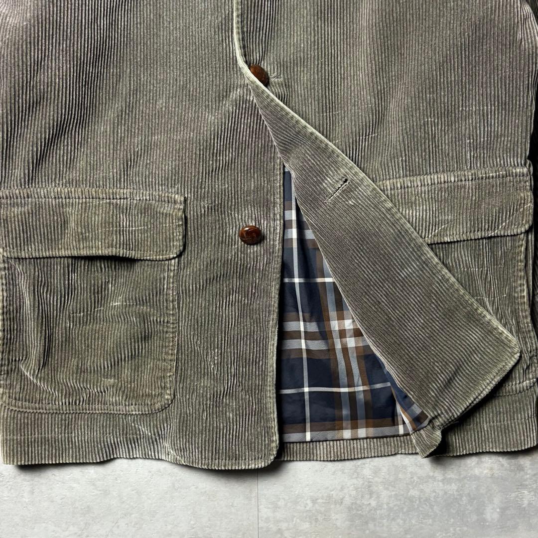 80s Burberry's バーバリー コーデュロイ 太畝 ハーフコート