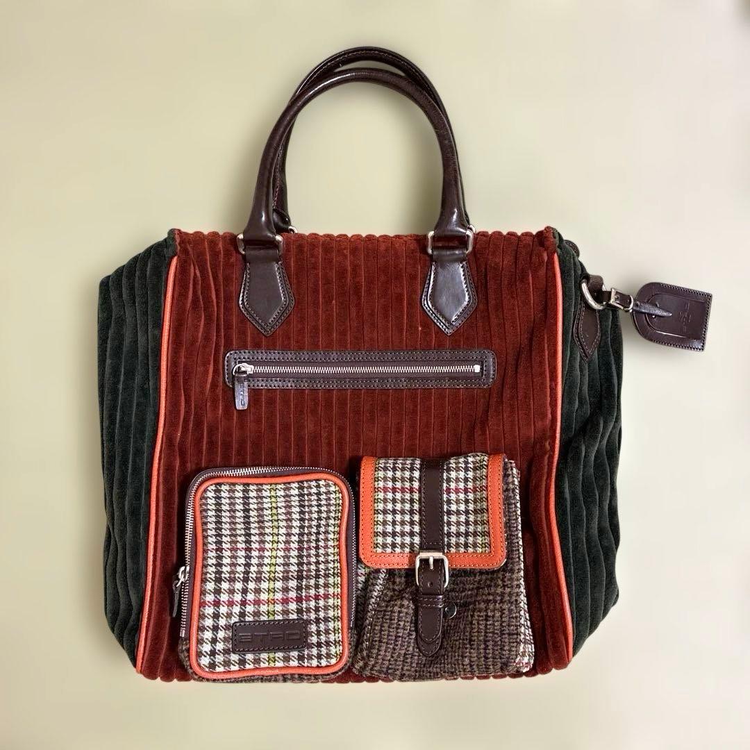 y*o様 ヴィンテージ etro エトロ バッグ コーデュロイ ビンテージ