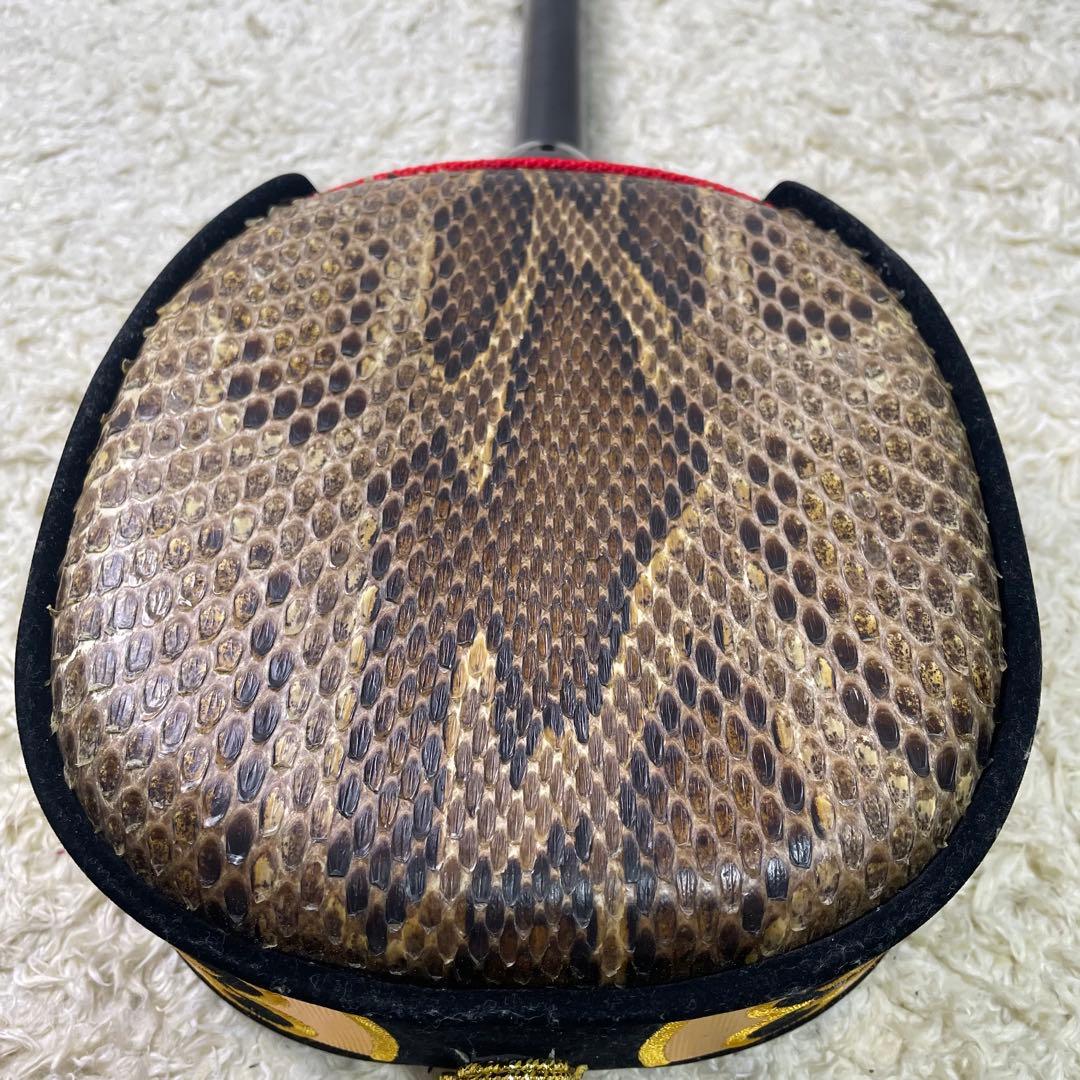 【美品】沖縄郷土楽器 三線 初心者セット　チューナー2wayセミハードケース付き