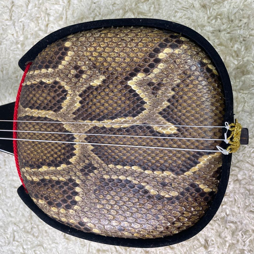 【美品】沖縄郷土楽器 三線 初心者セット　チューナー2wayセミハードケース付き