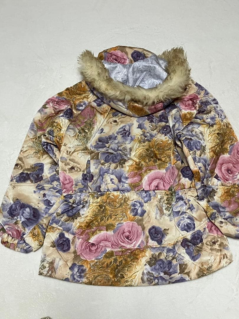 スキーウェアセット　花柄レトロ　90s Ｌサイズ