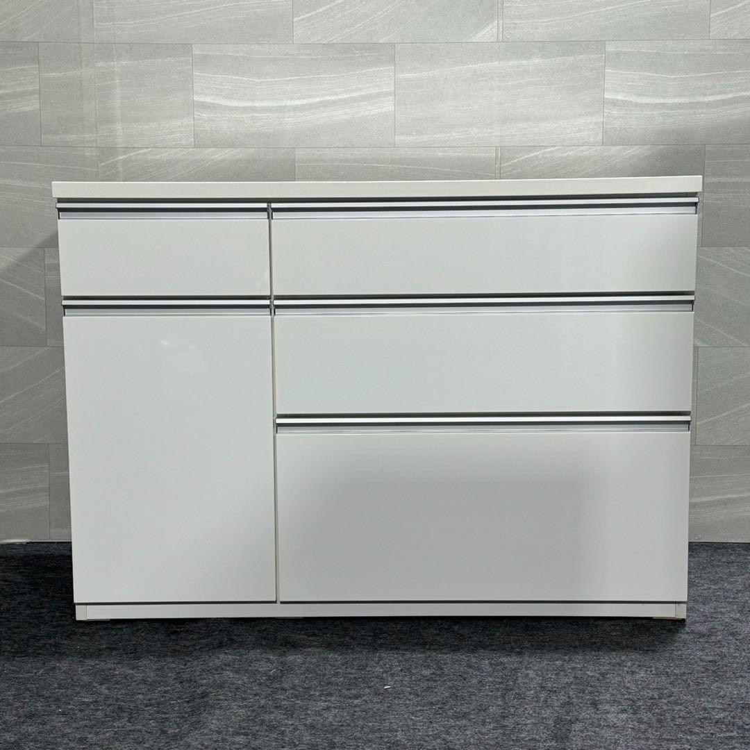 ニトリ キッチンカウンター 幅120cm 食器棚 レンジ台 収納 d3355