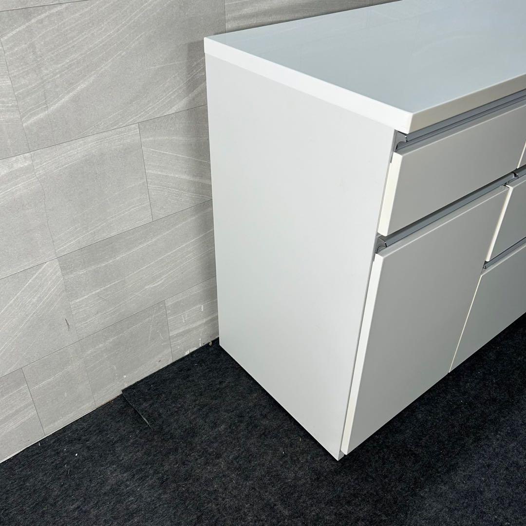 ニトリ キッチンカウンター 幅120cm 食器棚 レンジ台 収納 d3355