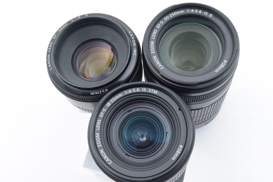 canon kiss x10i/標準&望遠&単焦点トリプルレンズセット