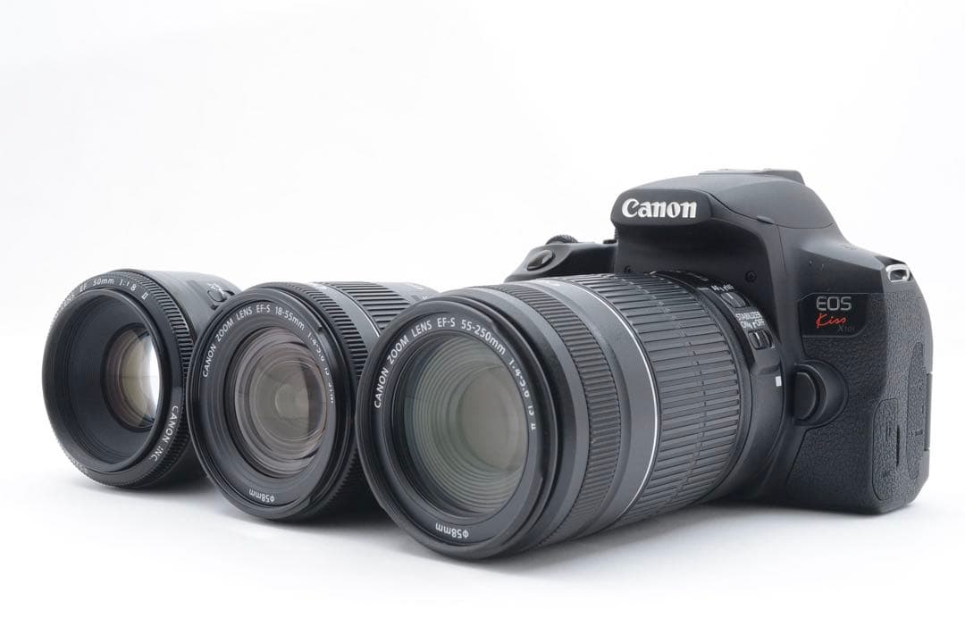 canon kiss x10i/標準&望遠&単焦点トリプルレンズセット