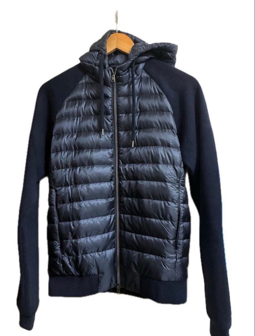 ★ほぼ新品同様/HERNO RESORTヘルノ/ハイブリッドダウン46Mネイビー