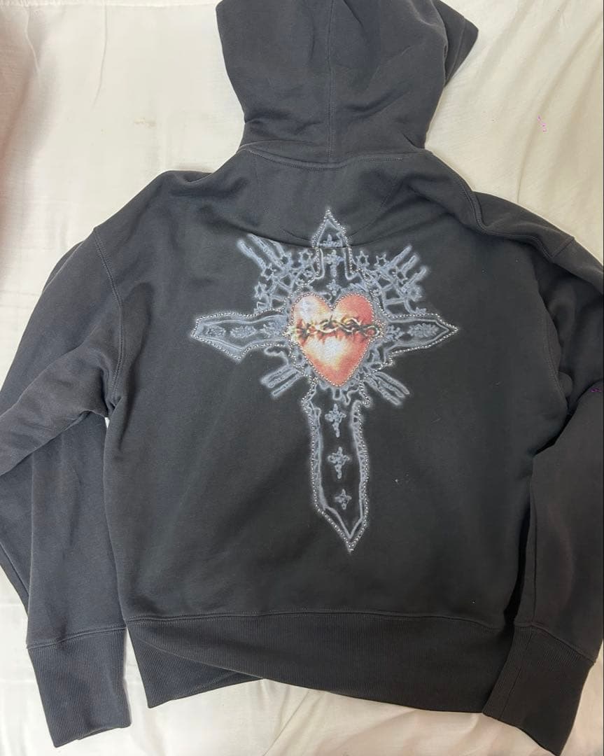 トップス SCULPTOR Beaded Saint Hoodie Charcoal