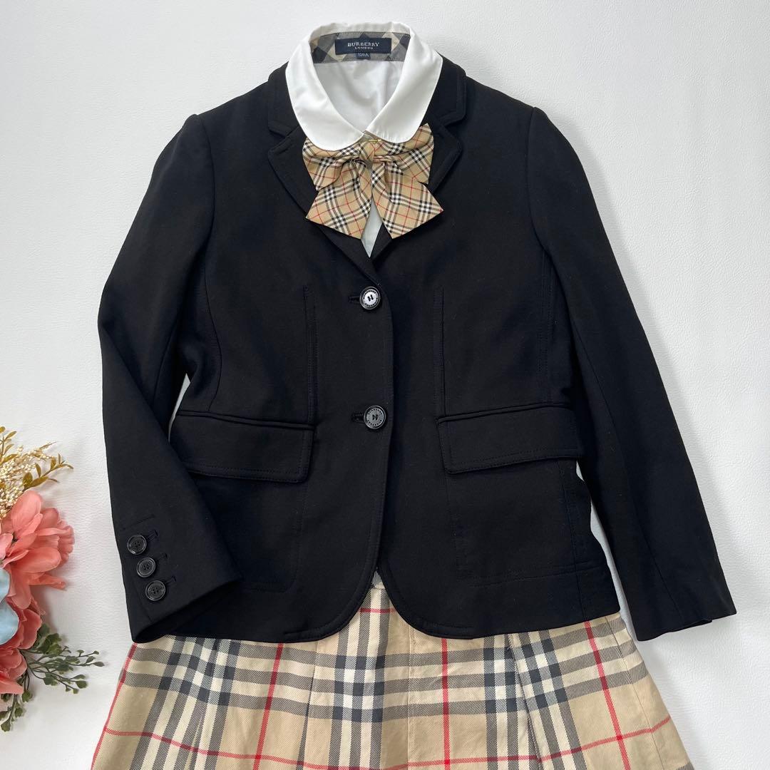 豪華4点✨バーバリーロンドン　フォーマルスーツ　女の子ノバチェック120〜130