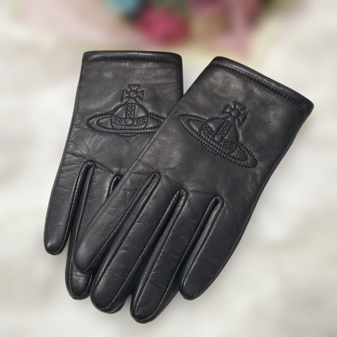 未使用Vivienne Westwood ヴィヴィアン レザー グローブ オーブ