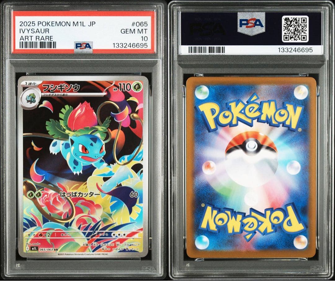 メガブレイブ フシギバナex SAR フシギソウ フシギダネPSA10 三連番