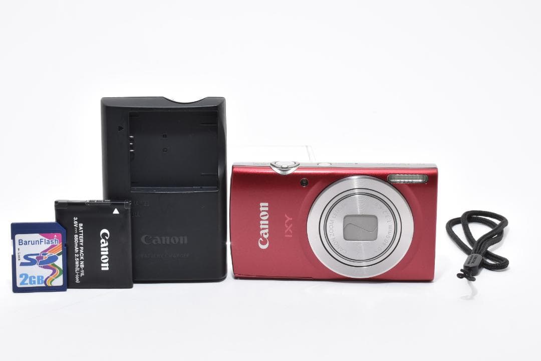 超美品 Canon IXY200 コンパクトデジタルカメラ レッド キヤノン