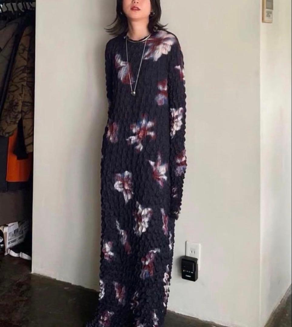 【Ameri Vintage】NEON FLOWER I LINE DRESS