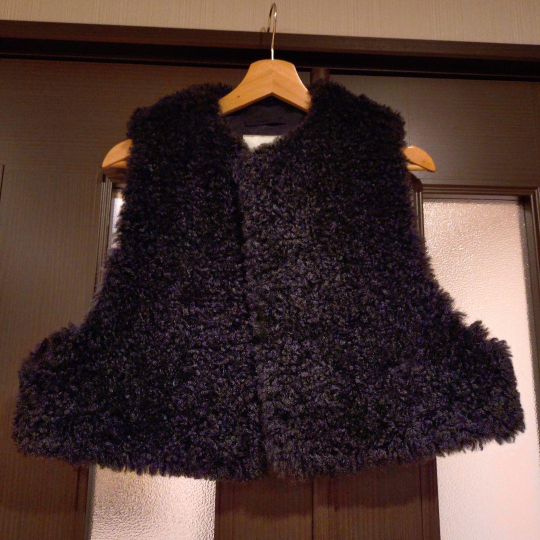 ブラックファーベスト ショート丈 ノーカラー