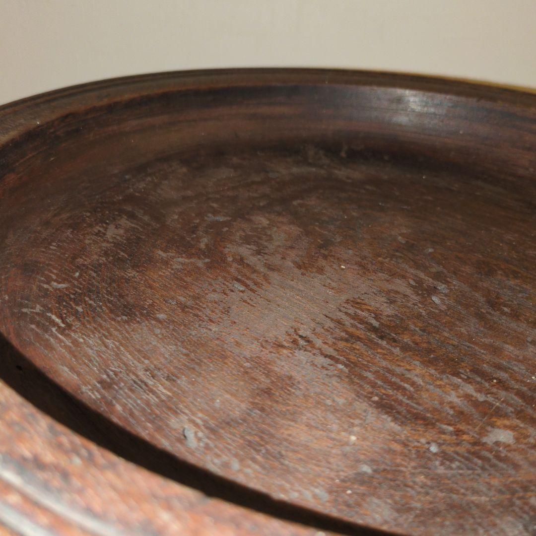 アンティーク木製コンポート皿 ウッドコンポート