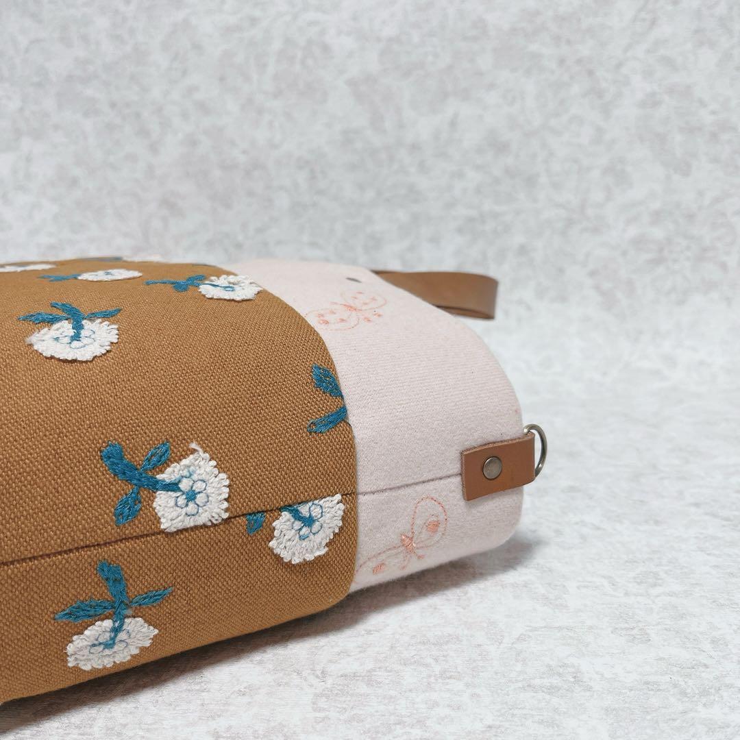 ハンドメイド　ミナペルホネン　dopきりかえトートバッグ⑅︎◡̈︎*