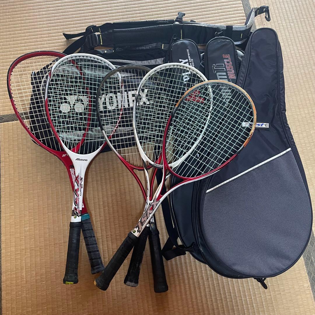 ソフトテニス ラケット 軟式テニス xyst 5本 遠征バック